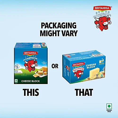 Britannia The Laughing Cow Cheese – Block, 400 g Carton