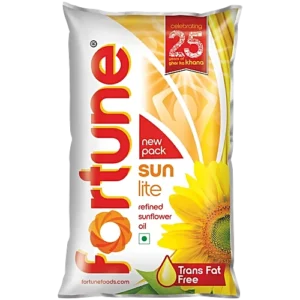 Fortune Sunlite Refined Sunflower Oil, 800 g Pouch