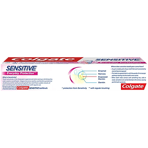 Colgate Sensitive Everyday Protection Anticavity Toothpaste, 40 g