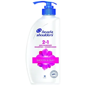 Head & Shoulders Smooth & Silky 2 in 1 Anti-Dandruff Shampoo + Conditioner, Upto 100% Dandruff Free, 650 ml