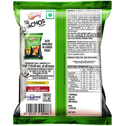 Bingo! Nachos Chilli Limon, 23 g