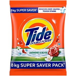 Tide Double Power Plus Jasmine & Rose Detergent Washing Powder, 8 kg